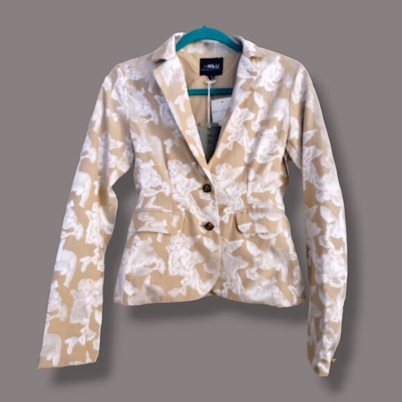 House of Aama NWT cherubs jacket in tan / gold colorway runway item womens 2 - Picture 7 of 13